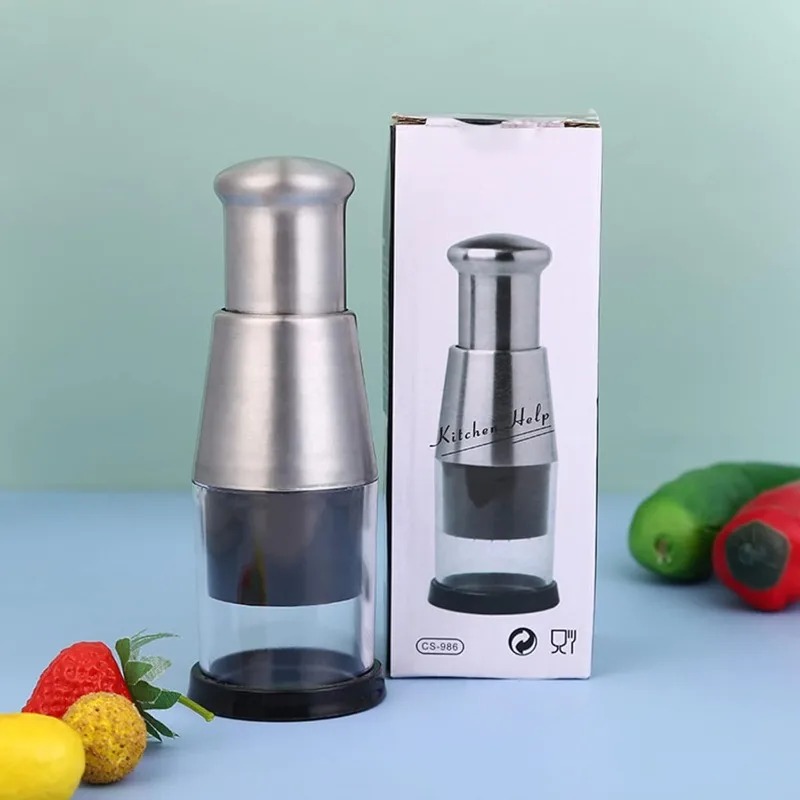 Kitchen Gadgets Garlic - Stainless Steel Manual Garlic Chopper Press