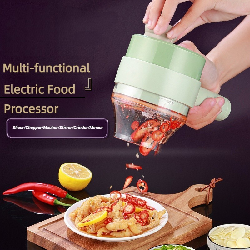 Kitchen Gadgets Garlic - Wireless Electric Food Processor Vegetable Cutter