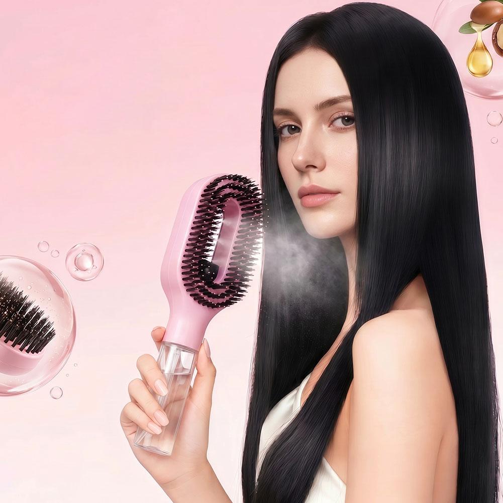 2 in 1 Spray Hair Brush Detang - Oil Mister Spray Bottle recension och pris