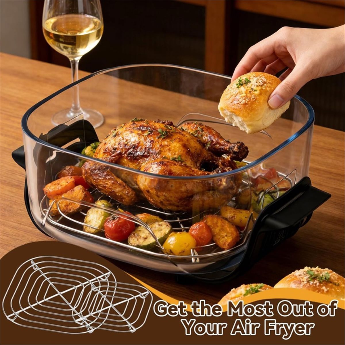 update. 3PCS Stainless Steel R - Air Fryer Accessories recension och pris
