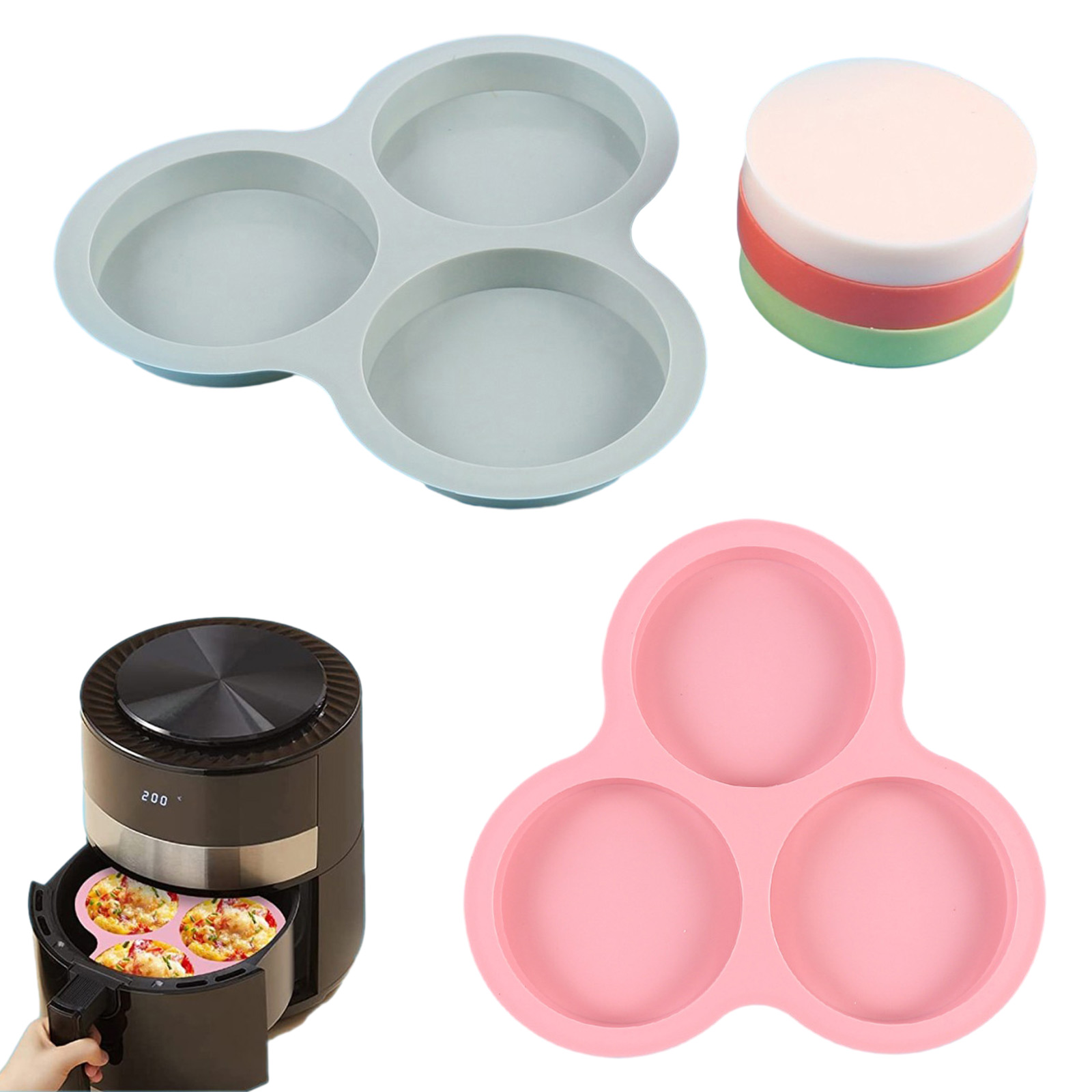 1/2pcs Silicone Air Fryer Egg  - Air Fryer Accessories recension och pris