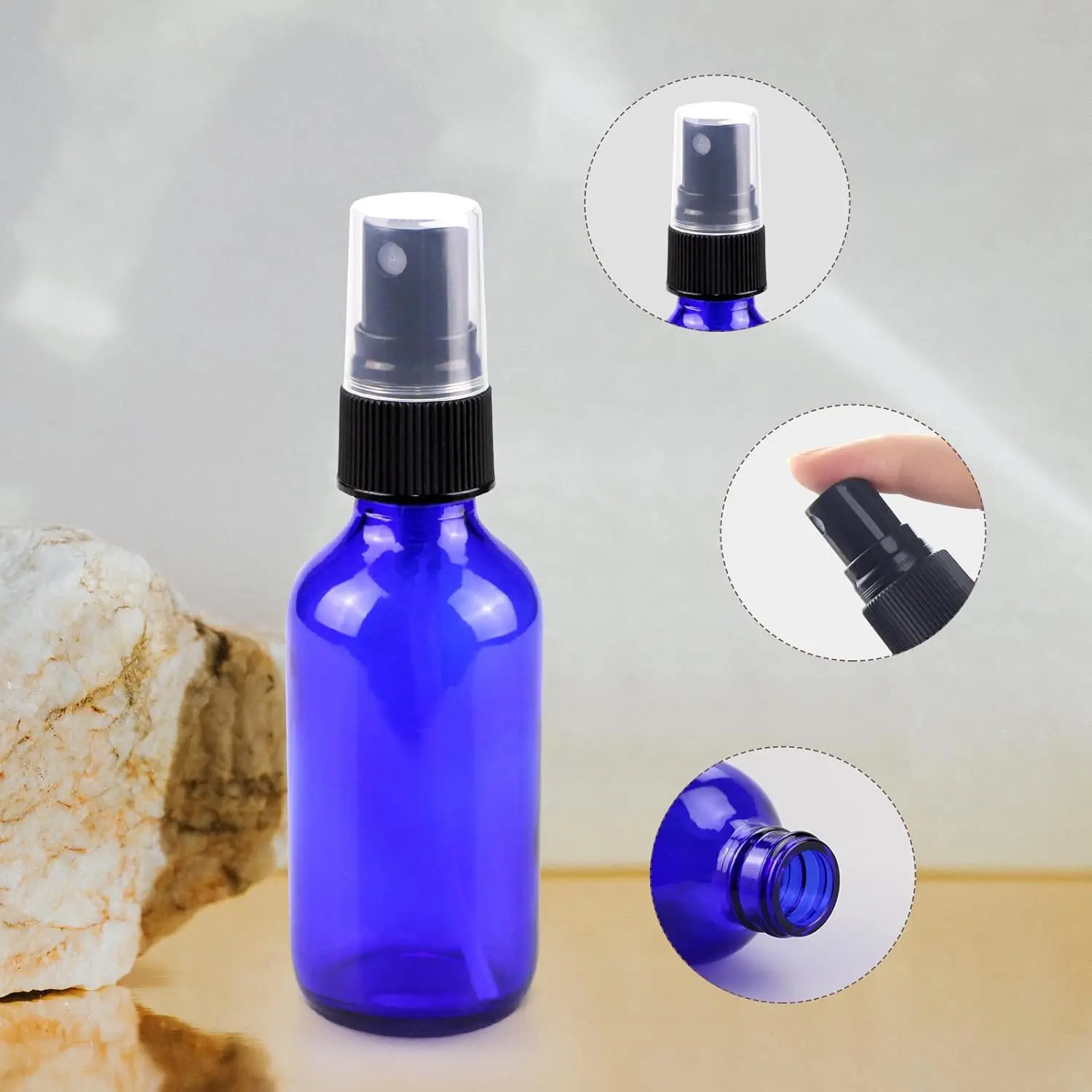 1 Piece 5ml /100ml Blue Glass  - Oil Mister Spray Bottle recension och pris