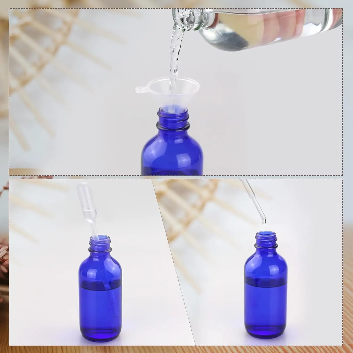1 Piece 5ml /100ml Blue Glass  - Oil Mister Spray Bottle recension och pris